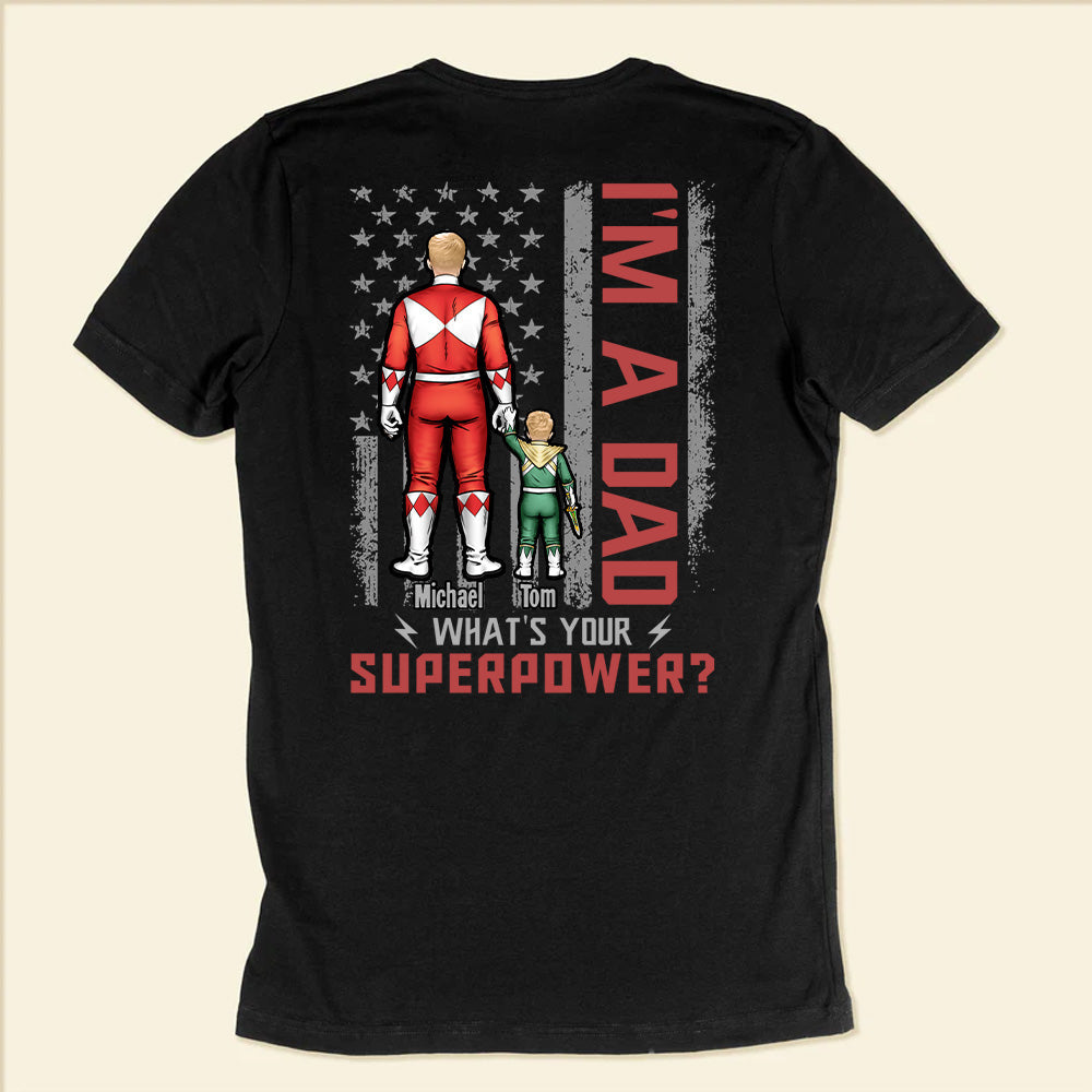 Personalized Mighty Morphin Power Rangers T-Shirt Gift for Dad