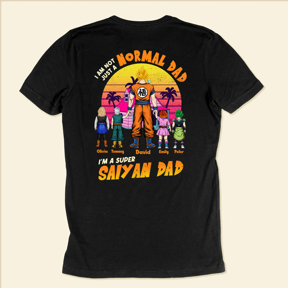 Personalized Super Saiyan Dad T-Shirt Gift for Father’s Day Cotton Apparel GradoCreations