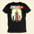 Personalized Dad T-Shirt A Real Saiyan Hero Gift for Father's Day Cotton Apparel GradoCreations