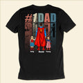 Personalized Super Hero Dad T-Shirt with Kids Names Gift for Father's Day Cotton Apparel GradoCreations