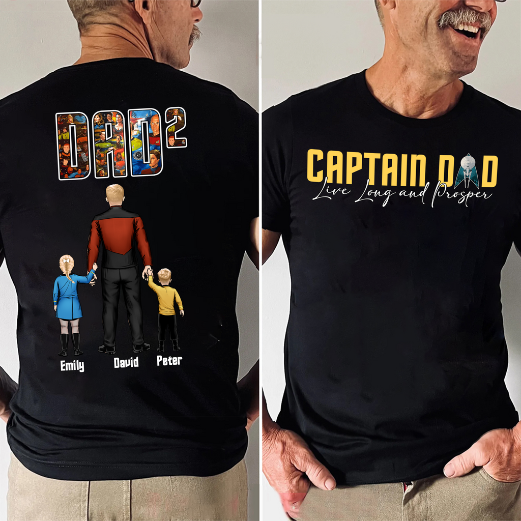 Personalized Captain Dad Shirt Live Long and Prosper Gift for Dad