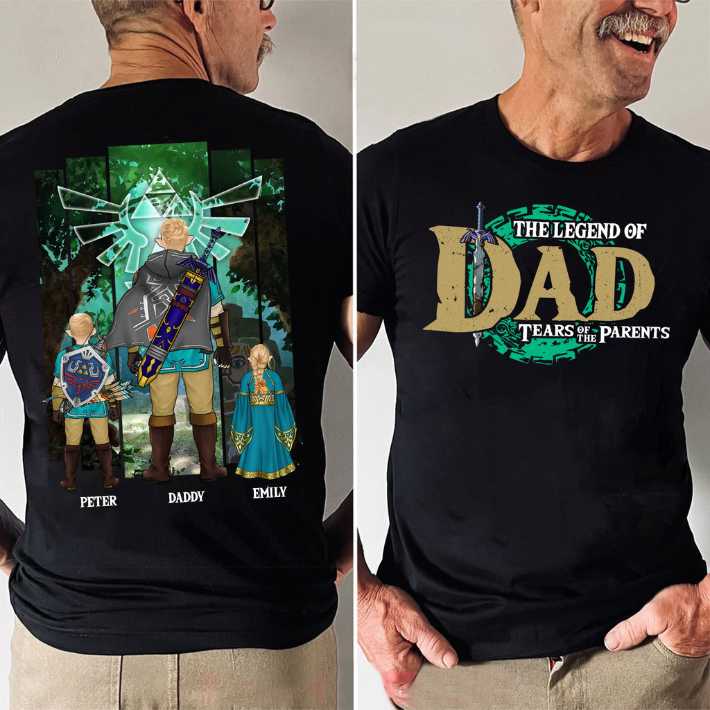 Personalized Adventure Shirt for Dad - Zelda Theme Father's Day Gift Cotton Apparel GradoCreations