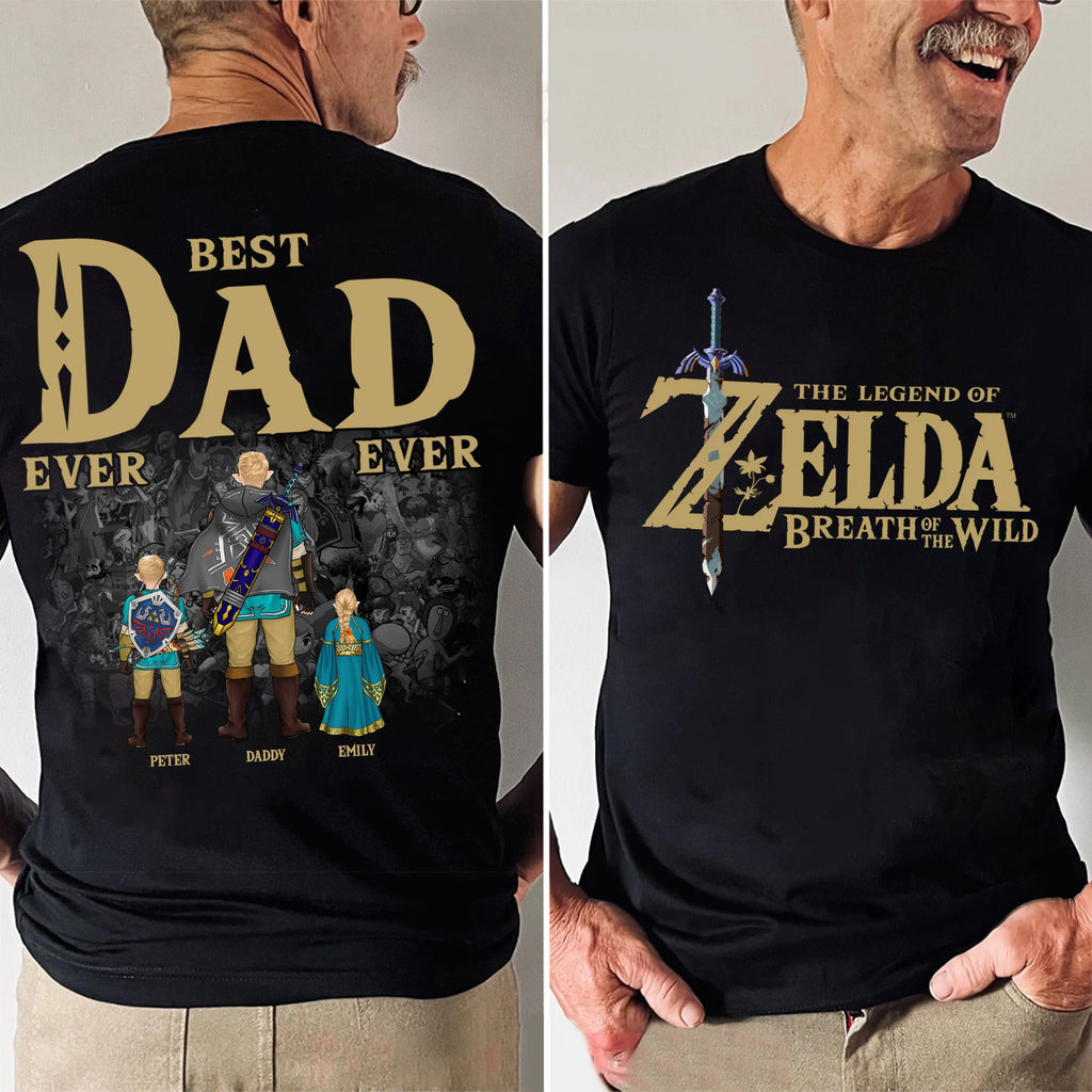 Personalized Legend of Zelda Dad Shirt Gift for Father's Day Cotton Apparel GradoCreations