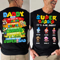 Personalized Father's Day Shirt Super Daddio Custom Name Gift for Dad Cotton Apparel GradoCreations