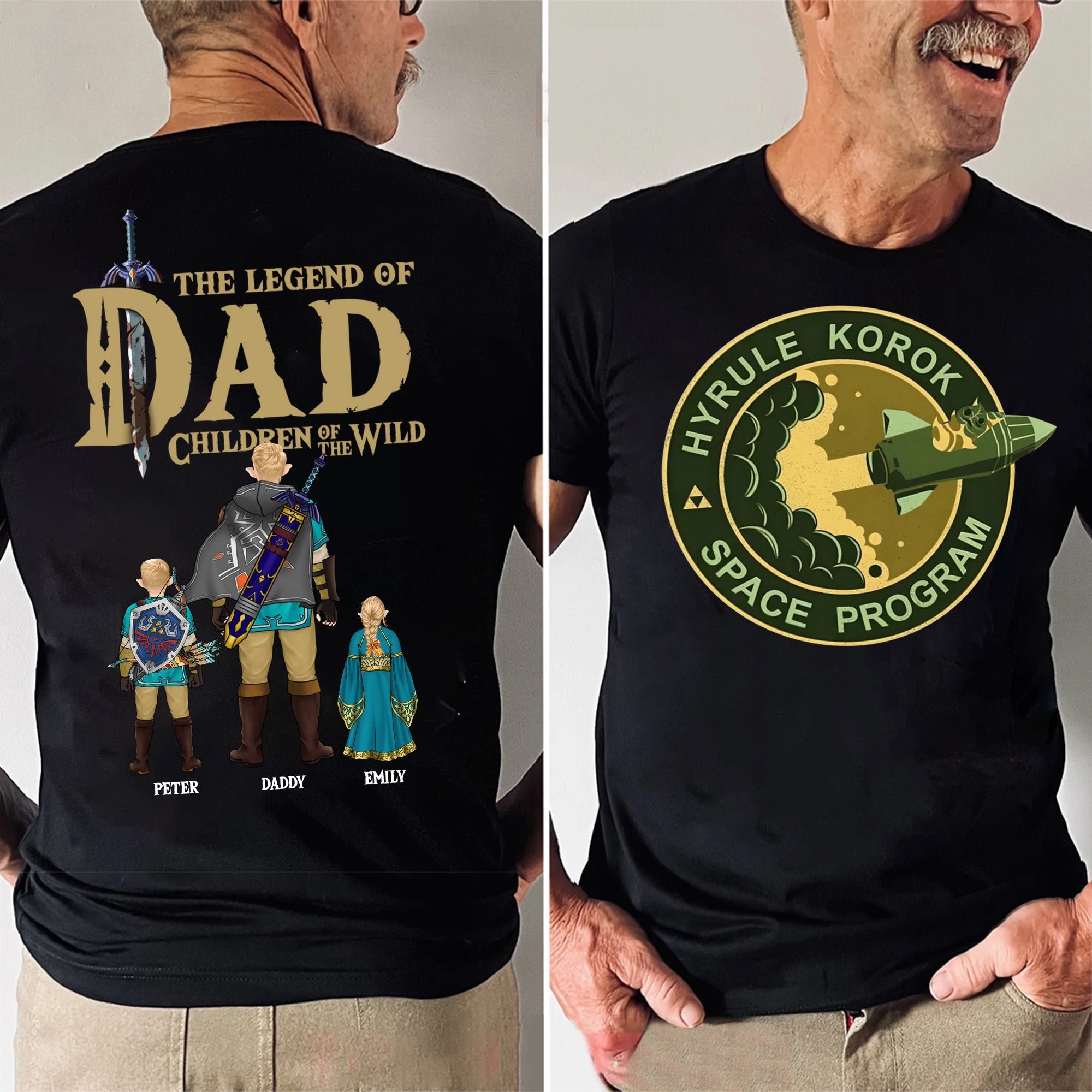 Personalized Hyrule Korok Legend of Zelda Dad Shirt Gift Cotton Apparel GradoCreations