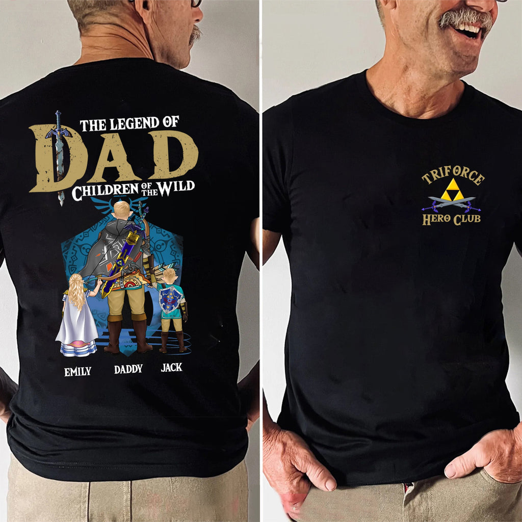 Personalized Legend Of Zelda Dad T-Shirt Gift for Father's Day Cotton Apparel GradoCreations