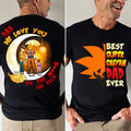 Personalized Dad Shirt We Love You To The Moon And Back Gift for Father's Day Cotton Apparel GradoCreations