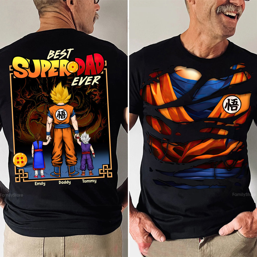 Personalized Best Super Dad Ever Shirt Gift for Dad