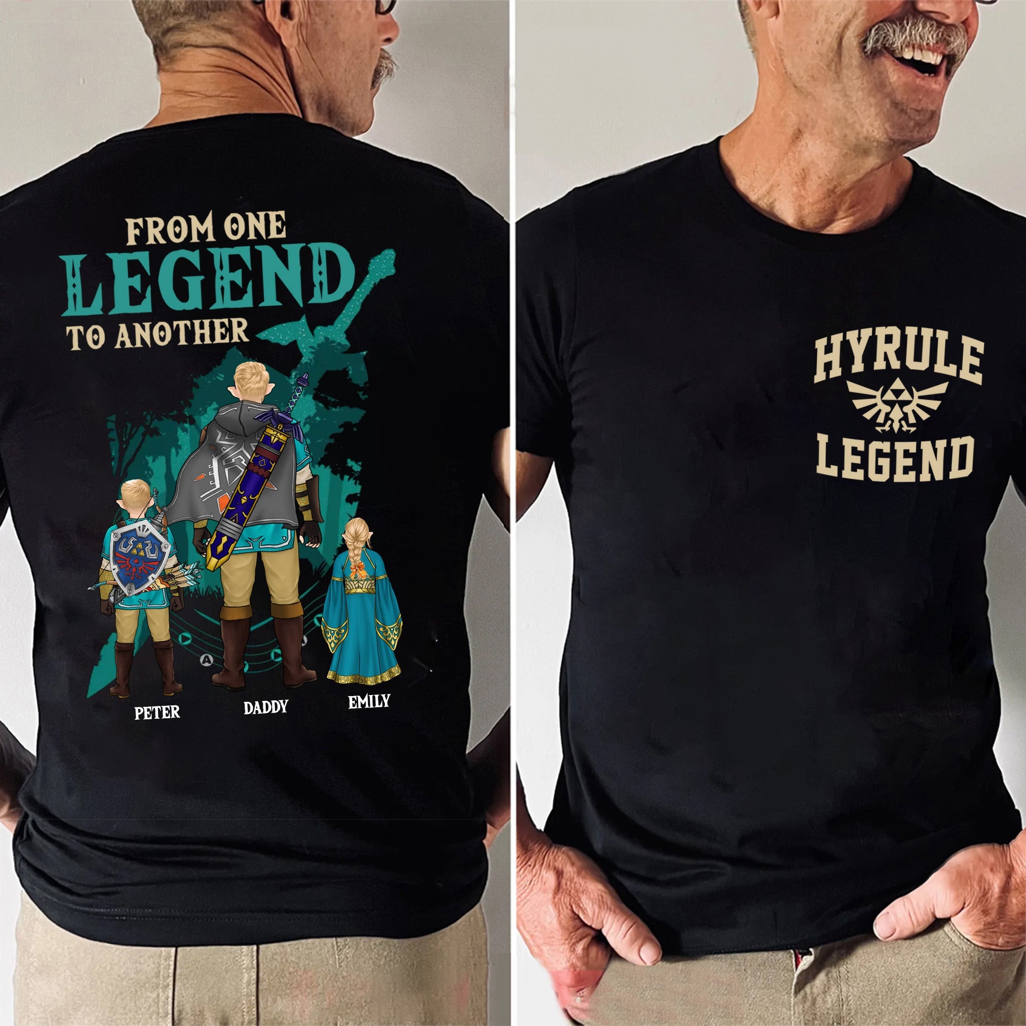 Personalized Legend Zelda Shirt Gift for Dad or Husband Cotton Apparel GradoCreations