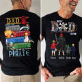 Personalized Pirate Dad Shirt Custom Name Gift for Father's Day Cotton Apparel GradoCreations