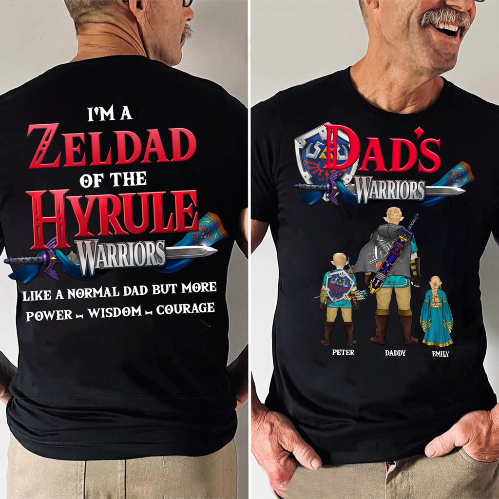 Personalized Gaming Dad Shirt Hyrule Warriors Gift for Father's Day Cotton Apparel GradoCreations
