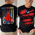 Personalized Superhero Dad Shirt Gift for Father's Day Cotton Apparel GradoCreations
