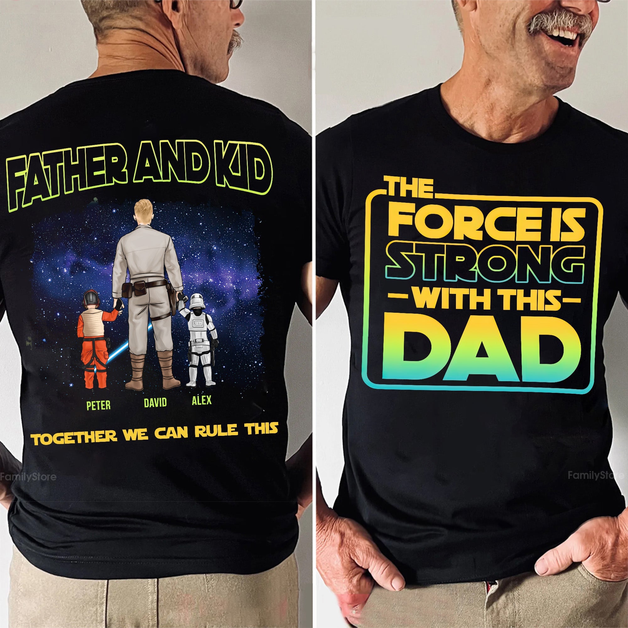 Personalized Star Wars Dad Shirt Gift for Father's Day