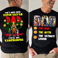 Personalized Super Saiyan Dad Shirt Custom Name Gift for Father's Day Cotton Apparel GradoCreations