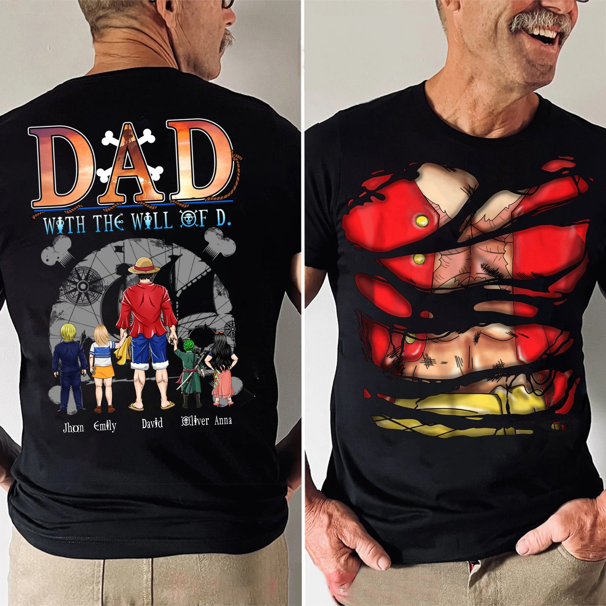 Personalized Pirate Adventure T-Shirt for Dad | Custom Name Gift Cotton Apparel GradoCreations