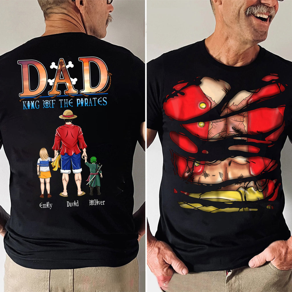 Personalized Cotton Shirt for Dad King of the Pirates Gift Cotton Apparel GradoCreations