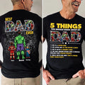 Personalized Super Hero Dad Shirt Custom Message Gift for Father's Day Cotton Apparel GradoCreations