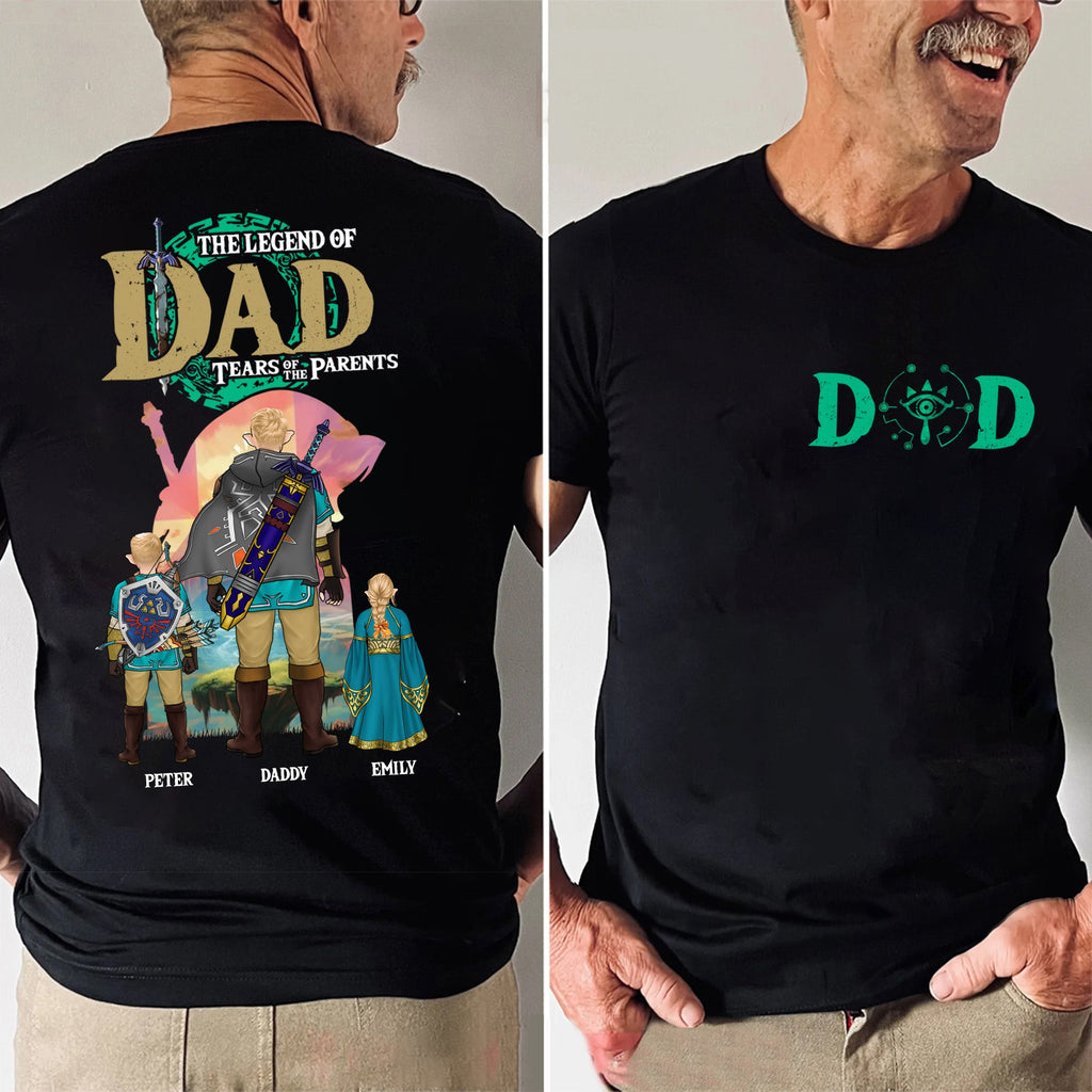 Personalized Legend of Zelda Dad Shirt Gift for Father's Day Cotton Apparel GradoCreations