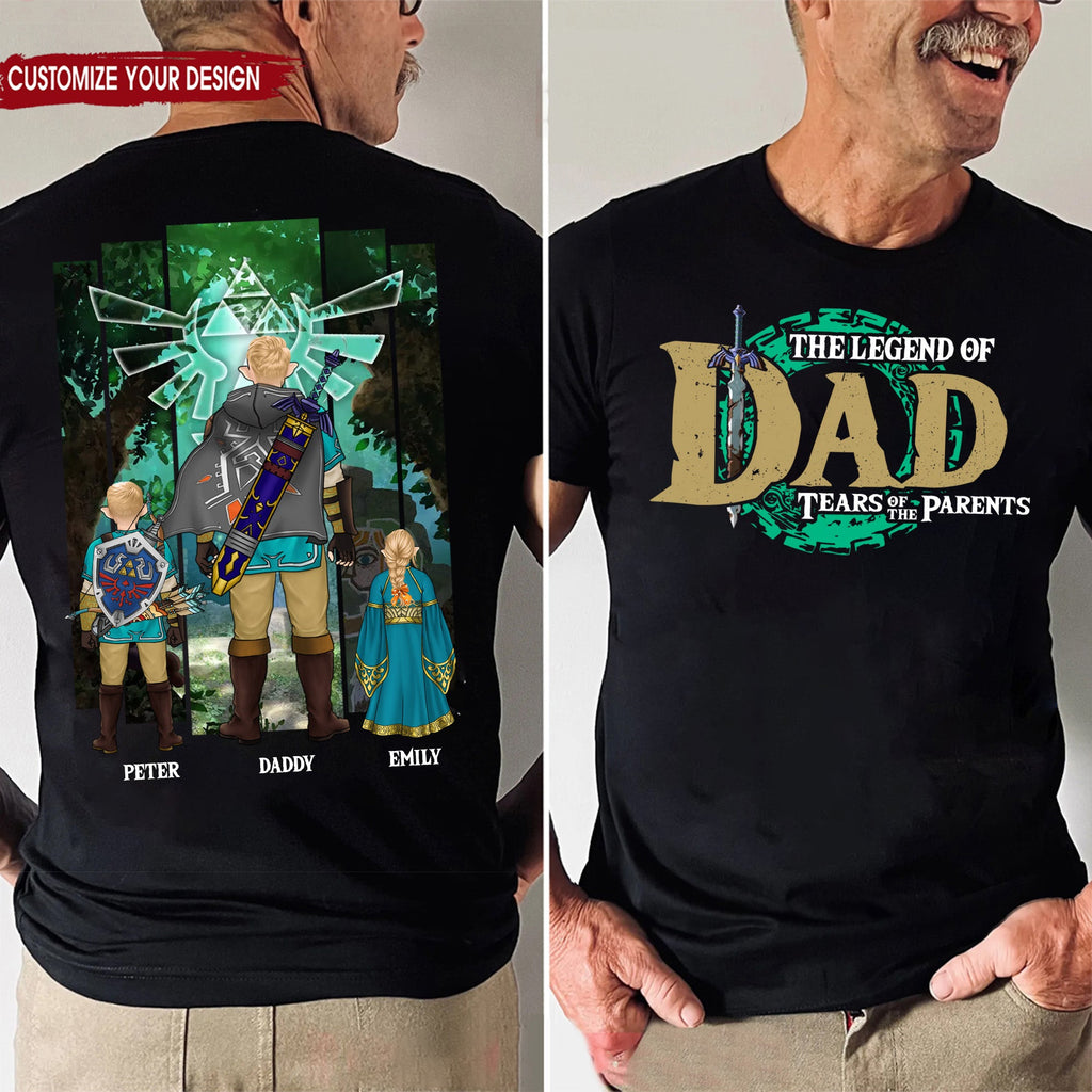 Personalized Adventure Shirt for Dad - Zelda Theme Father's Day Gift Cotton Apparel GradoCreations