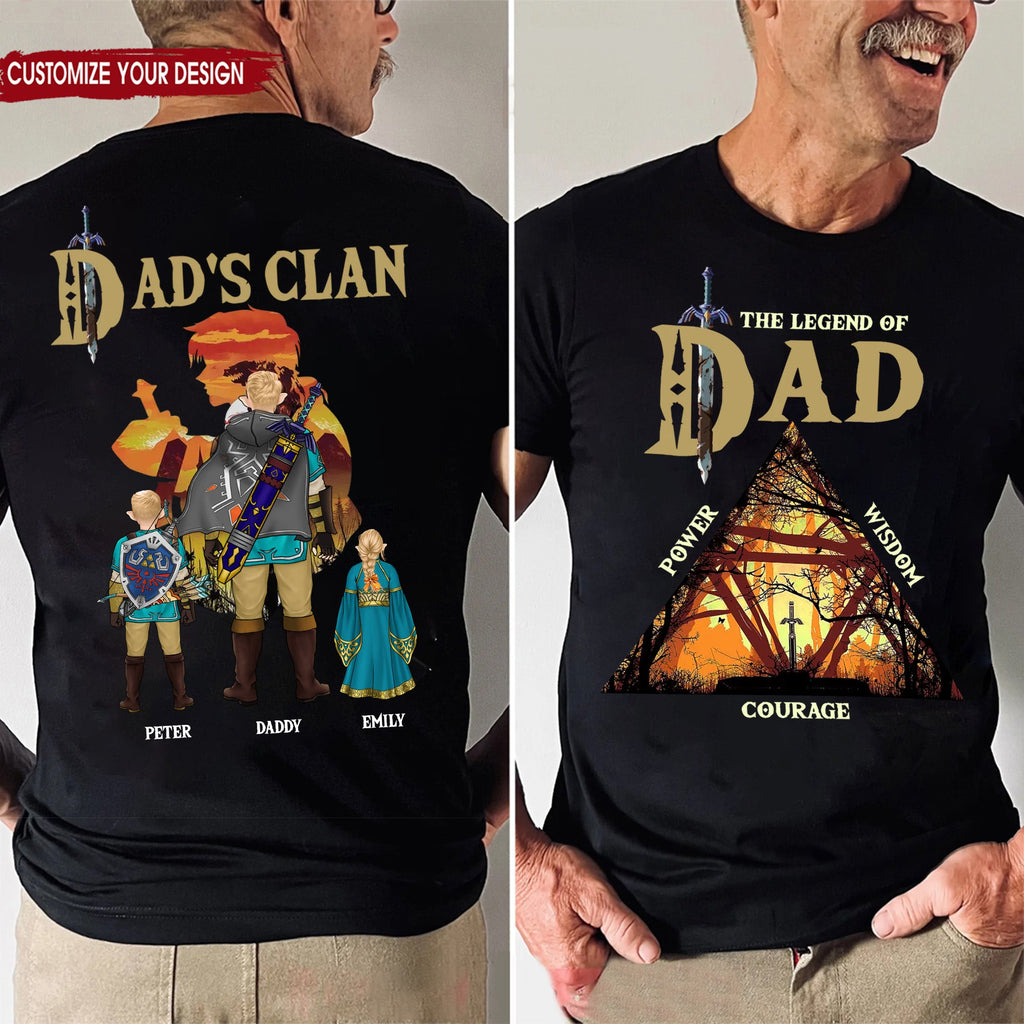 Personalized The Legend of Zelda Shirt Gift for Dad - Father's Day Apparel Cotton Apparel GradoCreations
