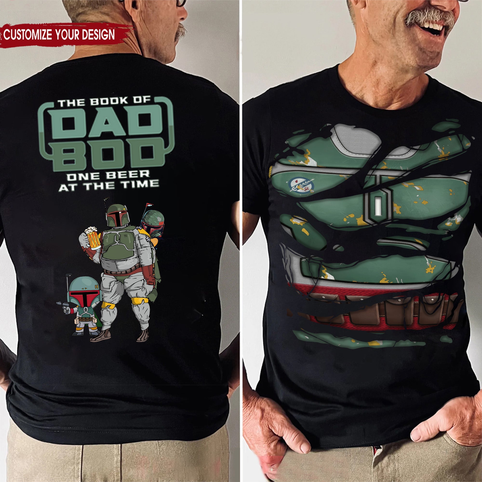 Personalized Dad Bod T-Shirt Beer Theme Custom Gift for Dad