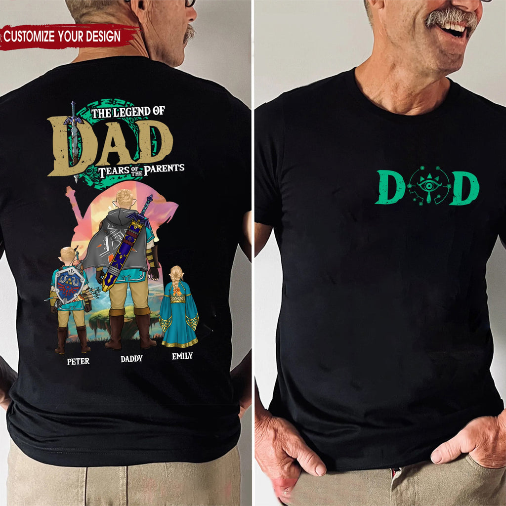 Personalized Legend of Zelda Dad Shirt Gift for Father's Day Cotton Apparel GradoCreations