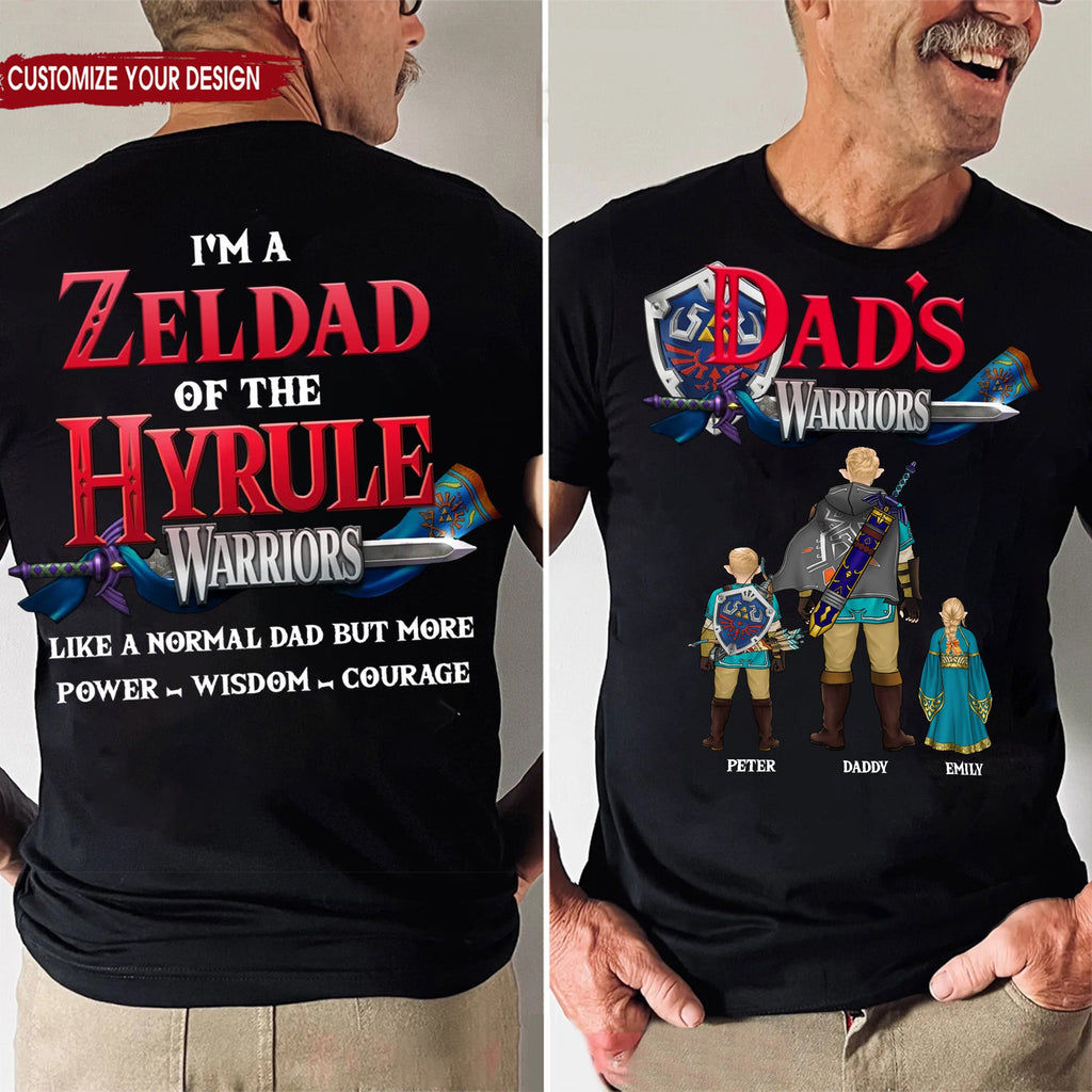 Personalized Gaming Dad Shirt Hyrule Warriors Gift for Father's Day Cotton Apparel GradoCreations