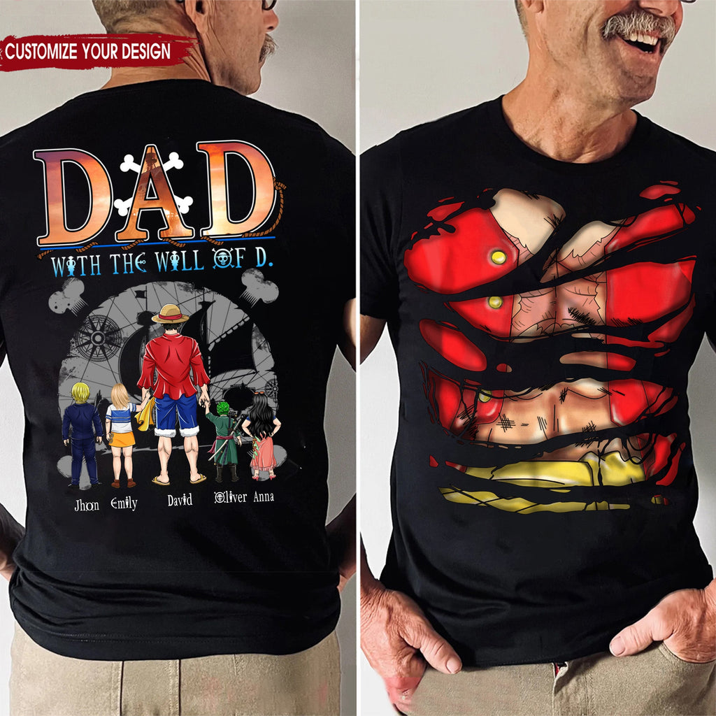 Personalized Pirate Adventure T-Shirt for Dad | Custom Name Gift Cotton Apparel GradoCreations
