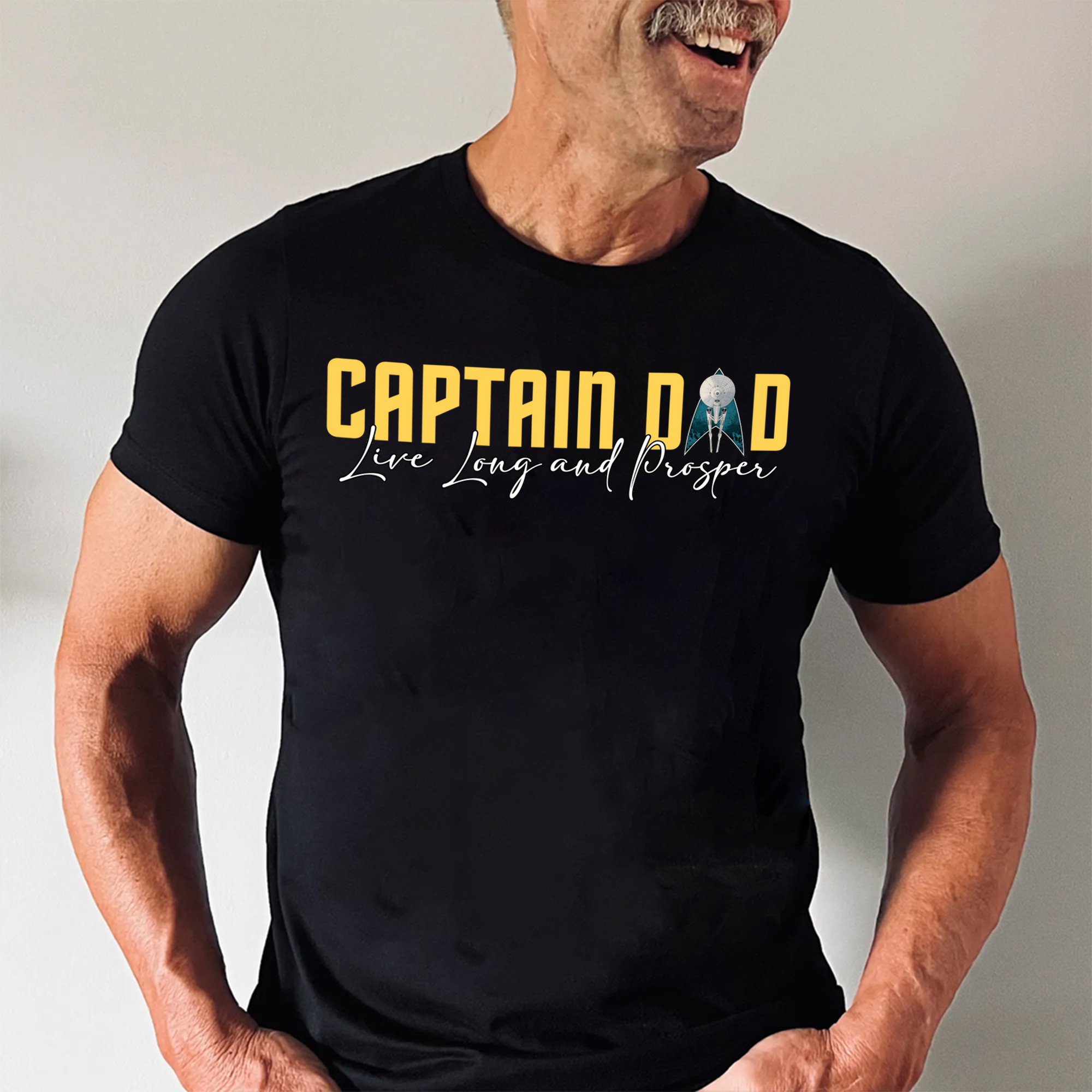 Personalized Captain Dad Shirt Live Long and Prosper Gift for Dad