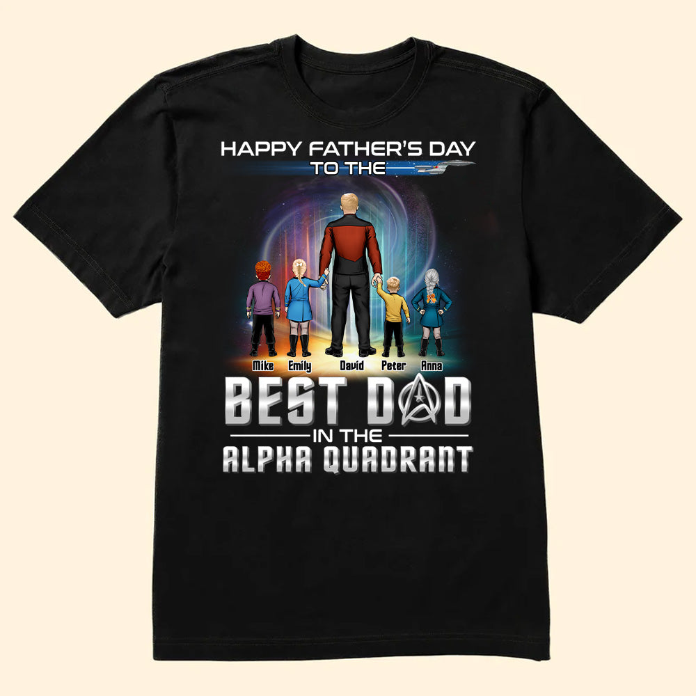 Personalized T-Shirt for Dad Best Dad in Alpha Quadrant Gift