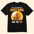 Personalized Saiyan T-Shirt Gift for Dad with Kids' Names - Father's Day Apparel Cotton Apparel GradoCreations