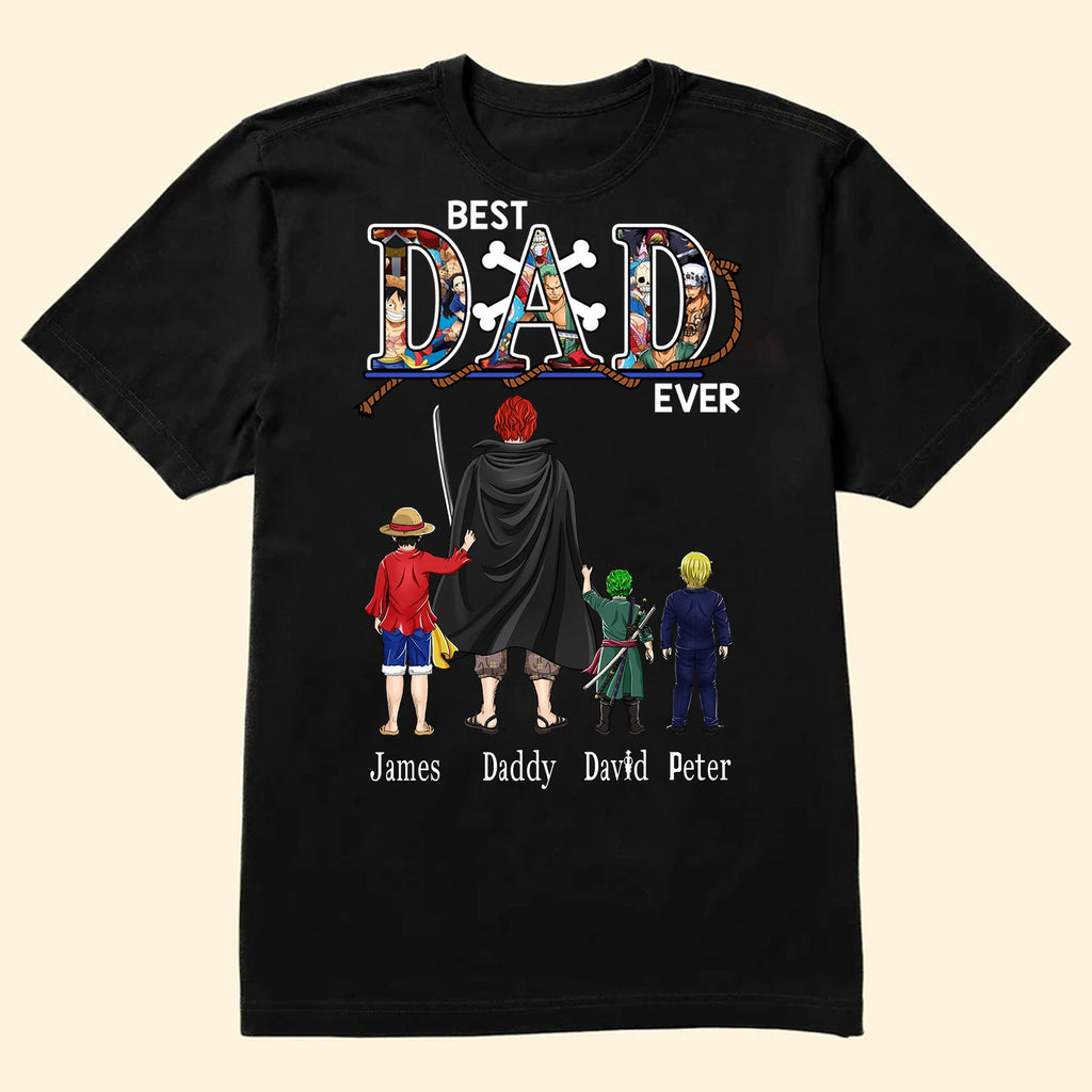 Personalized Pirate Dad Shirt Custom Name Gift for Father's Day Cotton Apparel GradoCreations