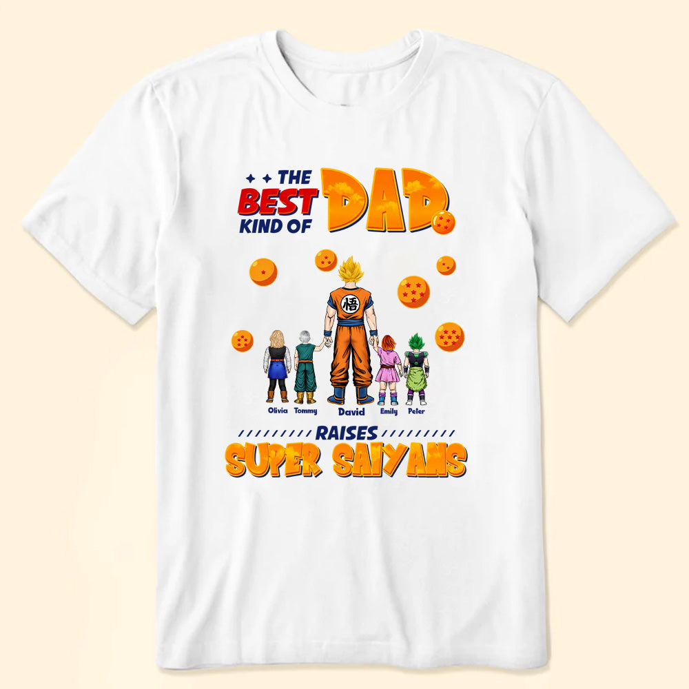 Personalized Super Saiyan Dad T-Shirt Gift for Father's Day Cotton Apparel GradoCreations