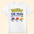 Personalized PokeDad T-Shirt Funny Gift for Dad Father's Day Cotton Apparel GradoCreations