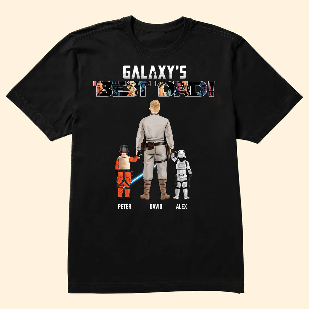 Personalized Cosmic T-Shirt Gift for Best Dad on Father's Day
