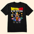 Personalized Best Dad In The Multiverse T-Shirt Gift for Father's Day Cotton Apparel GradoCreations