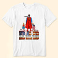 Personalized Superhero Dad T-Shirt Gift for Father's Day Cotton Apparel GradoCreations