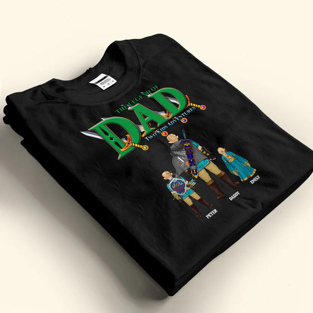 Personalized Legend of Zelda Dad T-Shirt Custom Adventure Gift for Father's Day Cotton Apparel GradoCreations