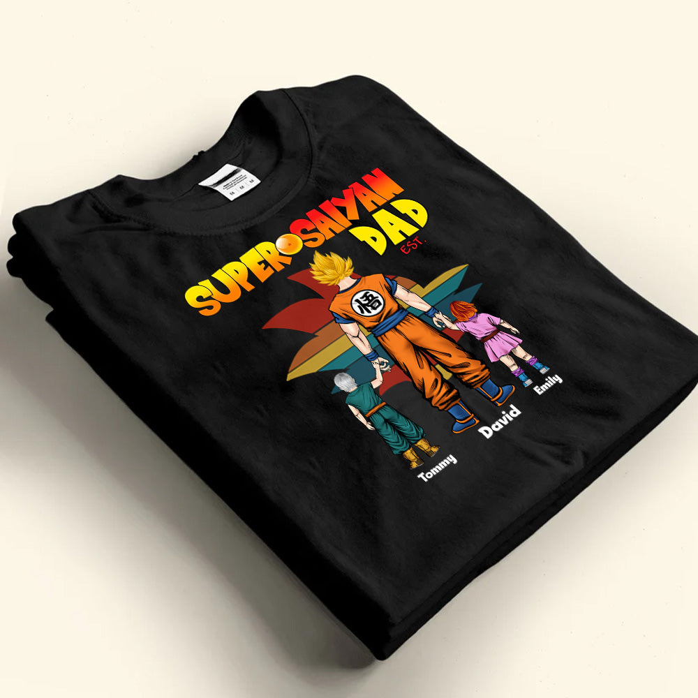 Personalized Superhero Dad T-Shirt Custom Name Gift for Father's Day Cotton Apparel GradoCreations