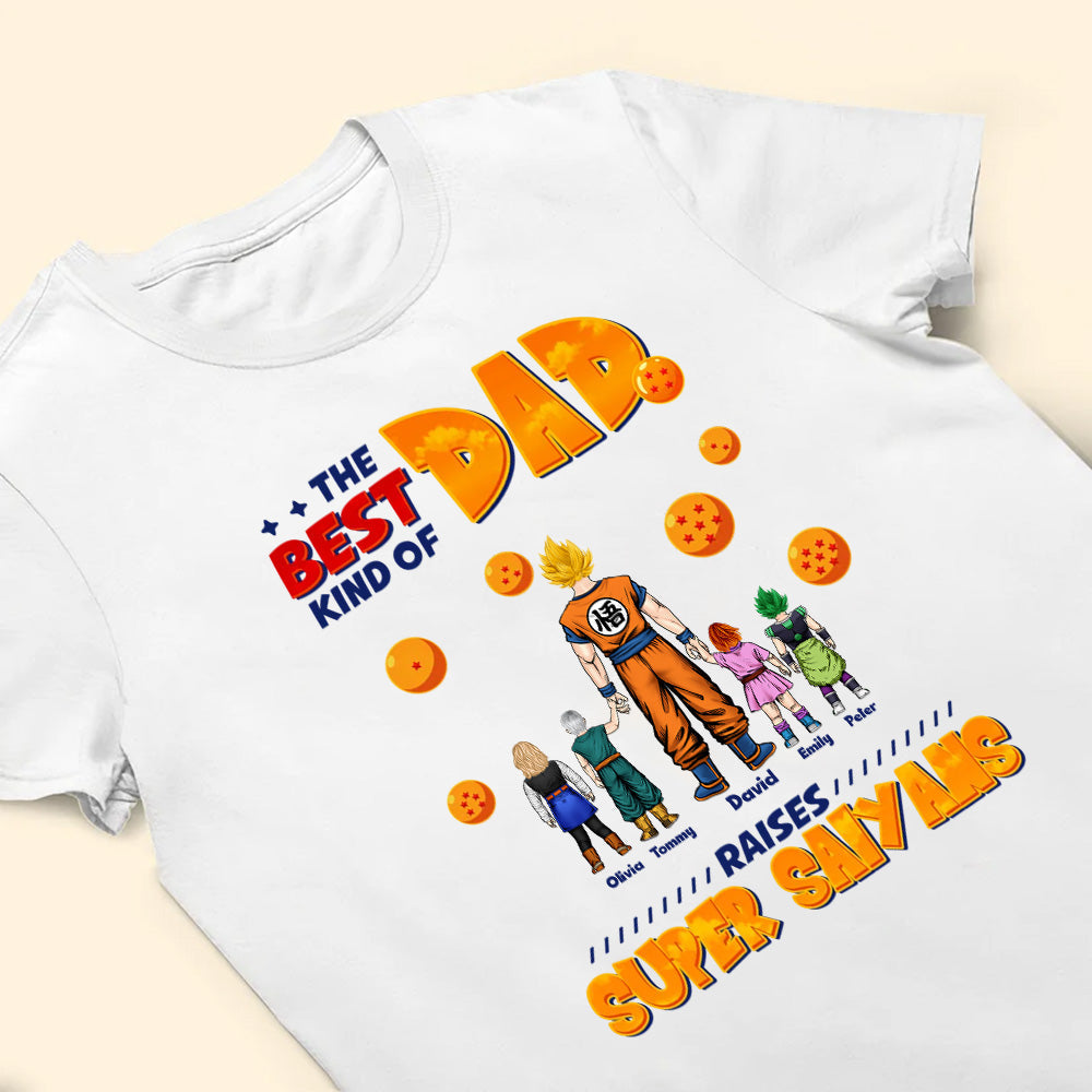 Personalized Super Saiyan Dad T-Shirt Gift for Father's Day Cotton Apparel GradoCreations