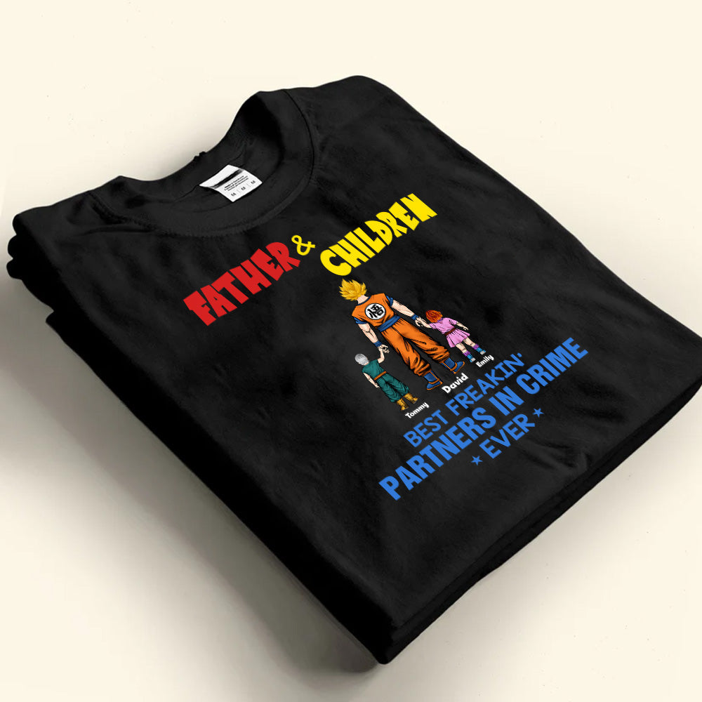 Personalized Father and Kids T-Shirt Best Partners in Crime Gift for Dad Cotton Apparel GradoCreations