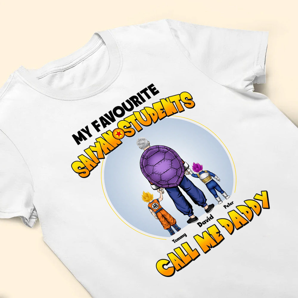 Personalized Saiyan Students Call Me Daddy T-Shirt Gift for Dad Cotton Apparel GradoCreations