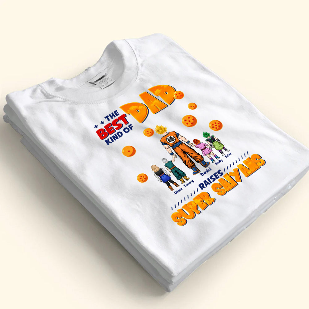 Personalized Super Saiyan Dad T-Shirt Gift for Father's Day Cotton Apparel GradoCreations