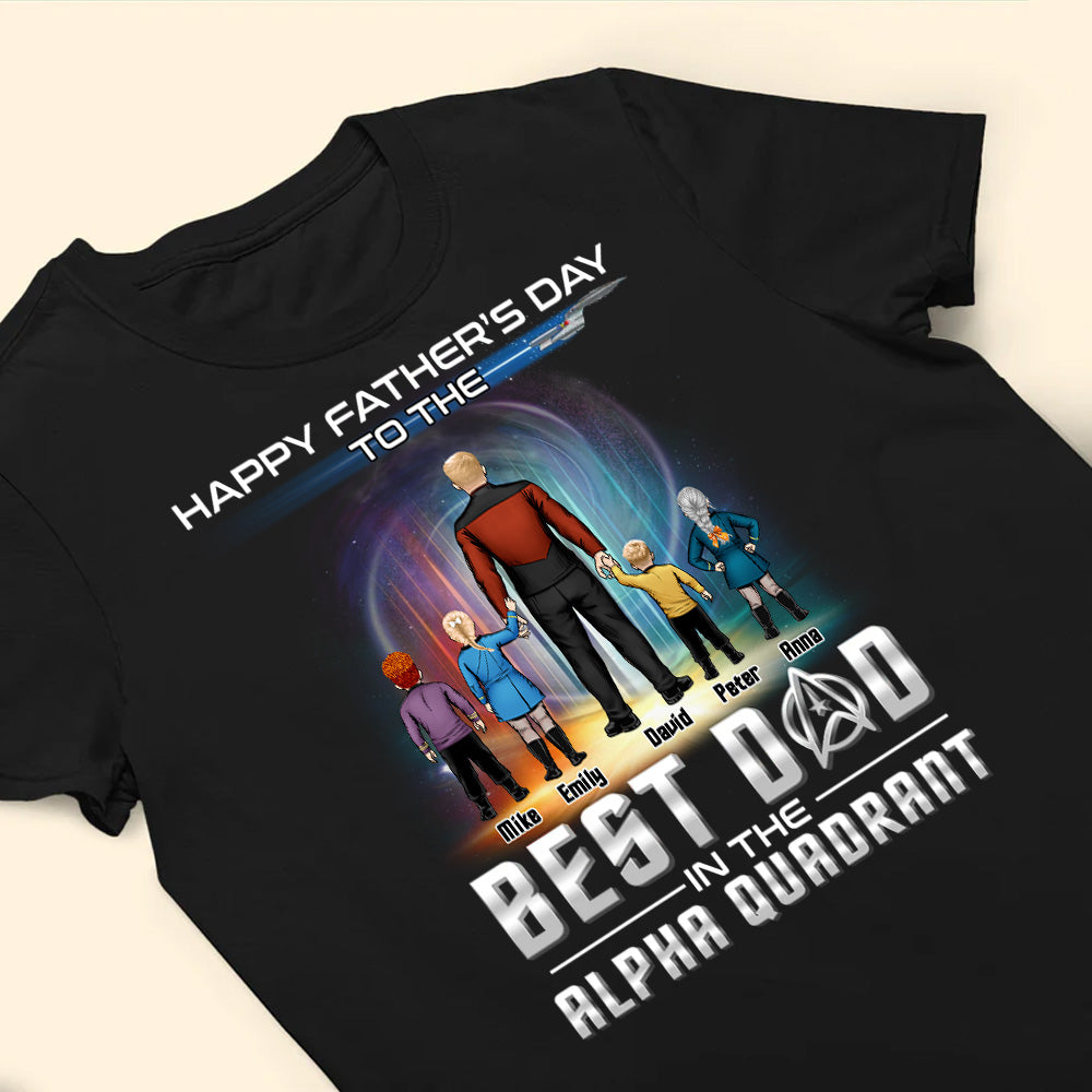 Personalized T-Shirt for Dad Best Dad in Alpha Quadrant Gift