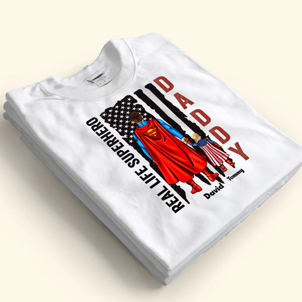 Personalized Real Life Superhero T-Shirt Gift for Dad Cotton Apparel GradoCreations