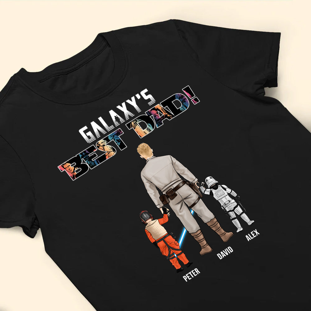 Personalized Cosmic T-Shirt Gift for Best Dad on Father's Day