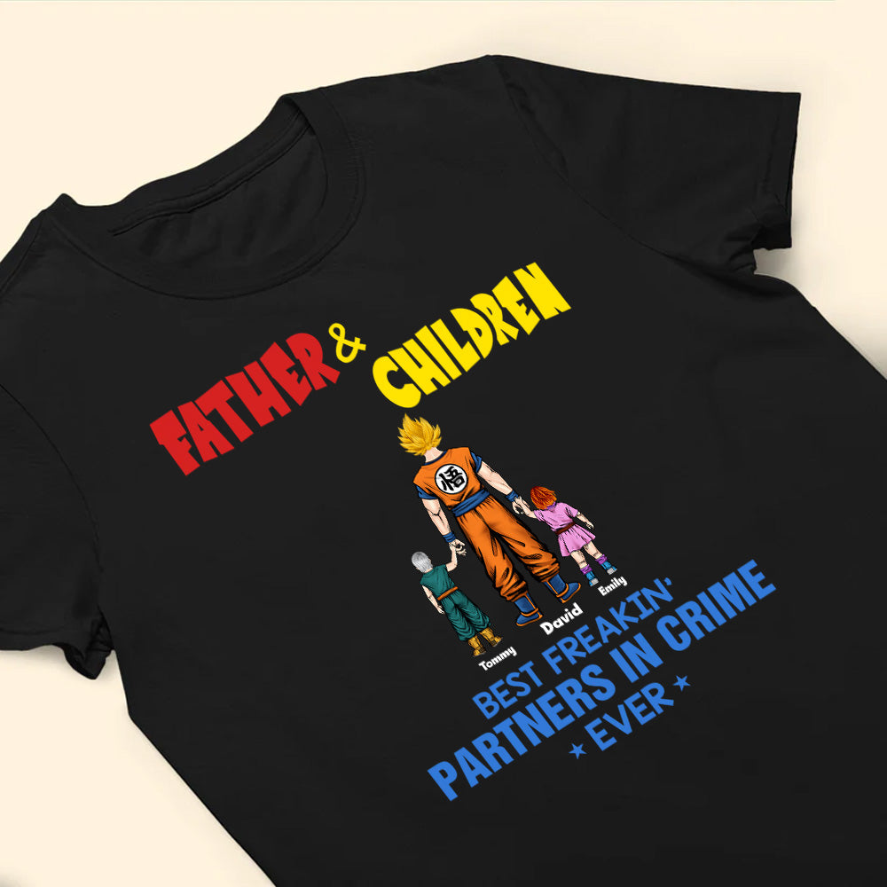 Personalized Father and Kids T-Shirt Best Partners in Crime Gift for Dad Cotton Apparel GradoCreations