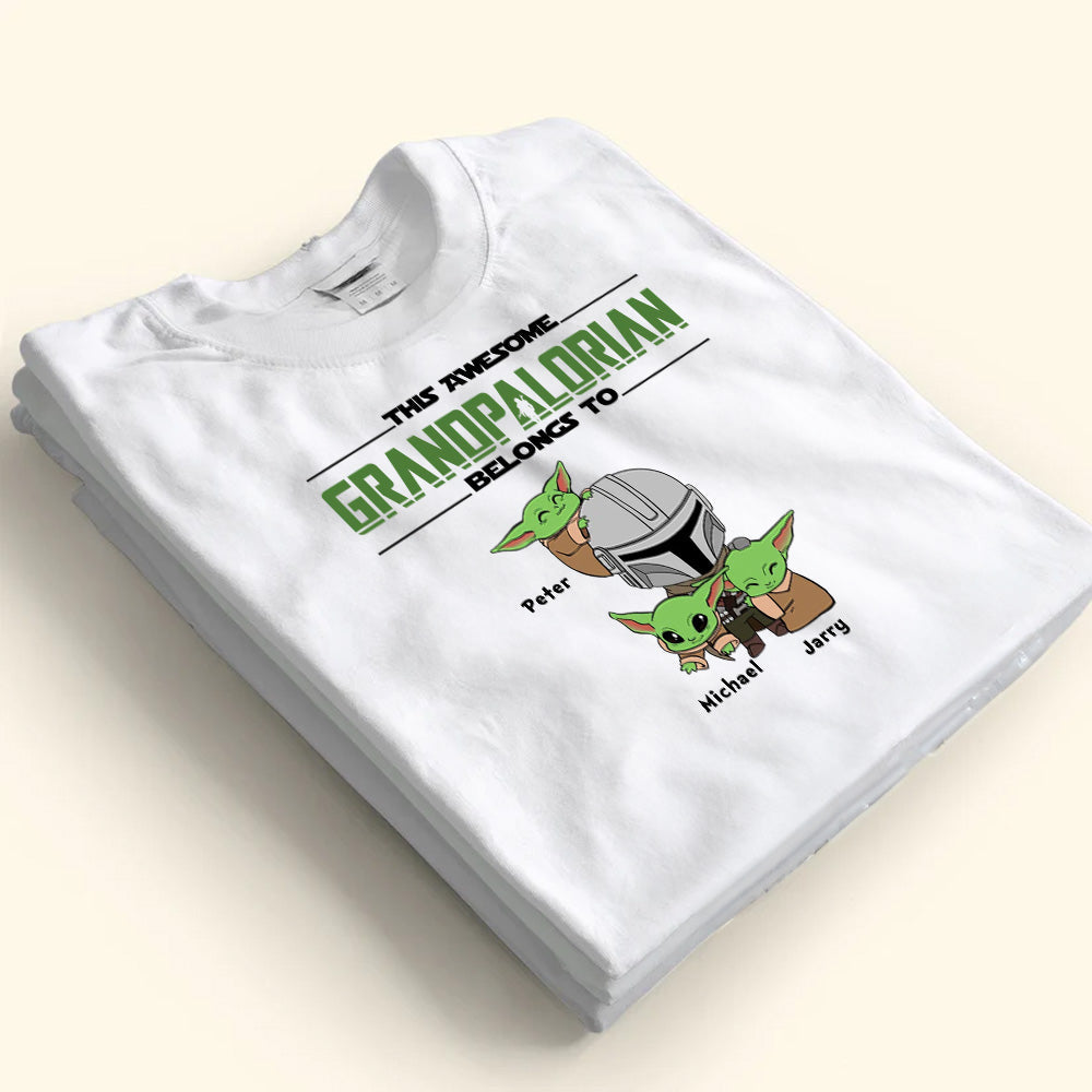 Personalized Baby Yoda Grandpalorian T-Shirt Gift for Dad Cotton Apparel GradoCreations