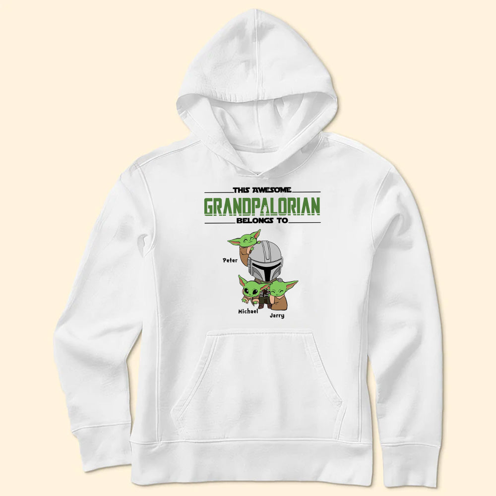 Personalized Baby Yoda Grandpalorian T-Shirt Gift for Dad Cotton Apparel GradoCreations