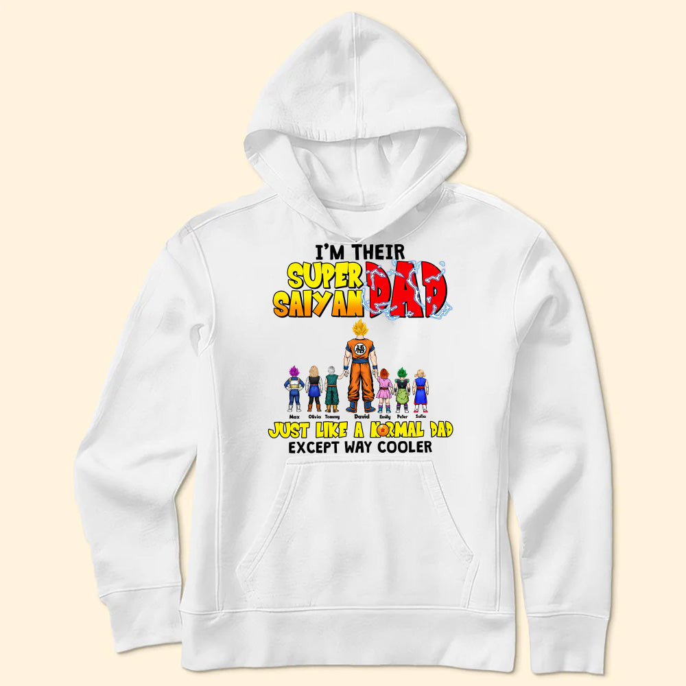 Personalized Super Saiyan Dad T-Shirt Custom Name Gift for Father's Day Cotton Apparel GradoCreations